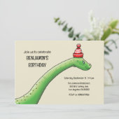 Walter le Dinosaur Invitation d'anniversaire (Debout devant)