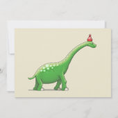 Walter le Dinosaur Invitation d'anniversaire (Dos)