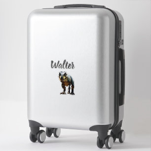 Walter naam met T rex dinosaurus, Sticker