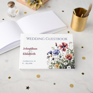 Waltercolor Wildflowers Wedding Gastenboek