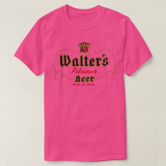 Walters Pilsner Bierretro Gebroken Brouwerij T-shirt (Design voorkant)