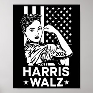 Waltz 2024 Verenigde Staten Vlag Kamala Harris Tim Poster