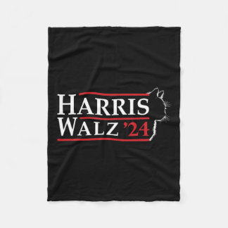 Waltz 2024 Verkiezing Cat Lady Kamala Harris Tim W Fleece Deken