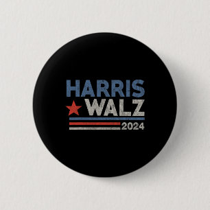 Waltz 2024 Verkiezing Kamala Harris Tim Waltz Ronde Button 5,7 Cm
