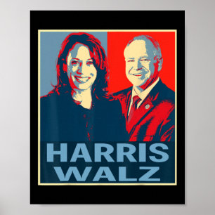 Waltz 2024 Verkiezing President Kamala Harris Tim Poster