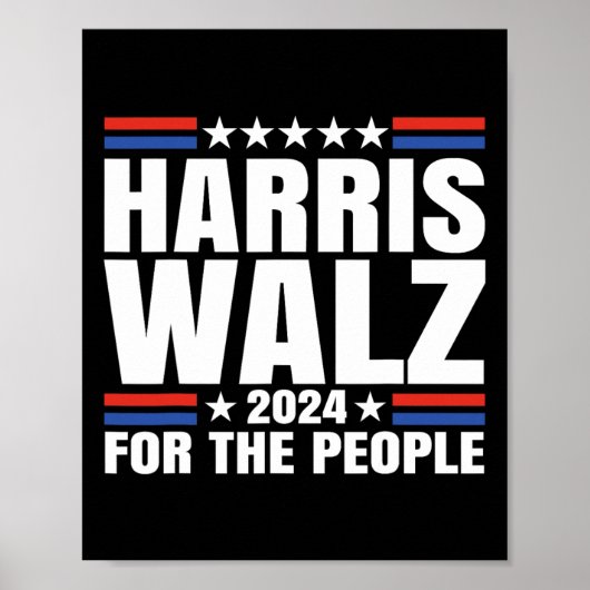 Waltz 2024 voor de mensen Kamala Harris Tim Waltz Poster (Voorkant)