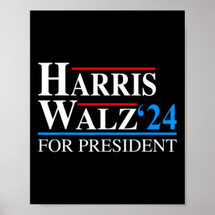 Waltz 2024 VP Vice-President Kamala Harris Tim Wal Poster