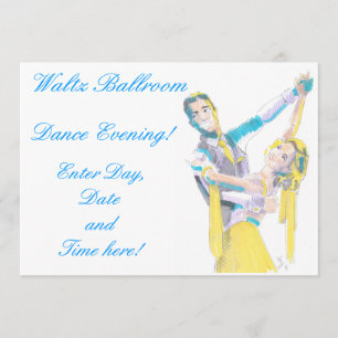 Waltz Ballroom Dancers Tekenen Kaart