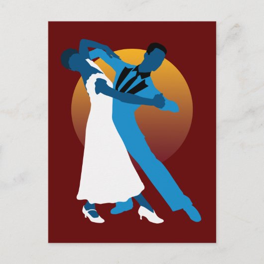 Waltz Dancing Lovers Briefkaart (Voorkant)