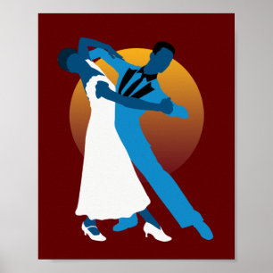 Waltz Dancing Lovers Poster
