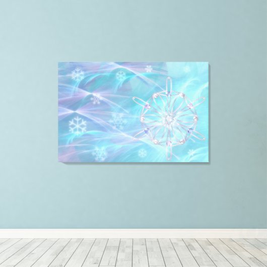Waltz van de Druk van het Canvas van Snowflakes (Insitu (Houten vloer))