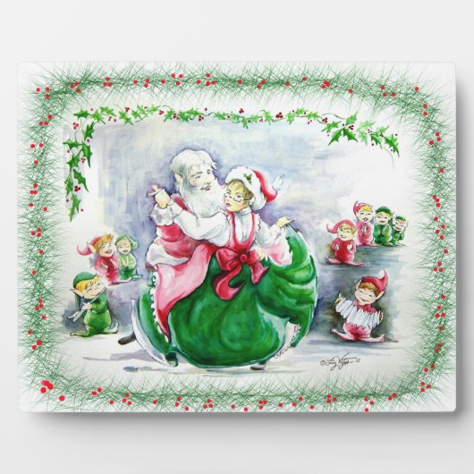 Waltzing Père Noël & Mme Claus Plaque (Devant)