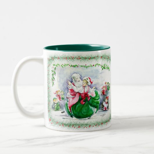 Waltzing Santa en Mrs Claus Mok (Links)