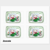 Waltzing Santa en Mrs Claus Sticker (Vel)