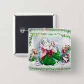 Waltzing Santa & Mrs Claus Button (Voorkant /achterkant)