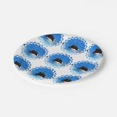 walvis-51 papieren bordje (Gekanteld)