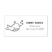 Walvis | Aangepaste naam kind & retouradres  Rubberstempel (Afrduk)