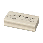 Walvis | Aangepaste naam kind & retouradres  Rubberstempel (Stempel)
