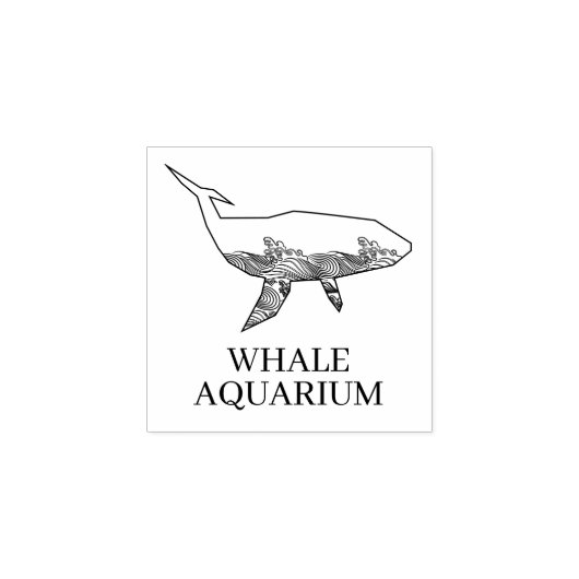 Walvis Aquarium Rubberstempel (Afrduk)