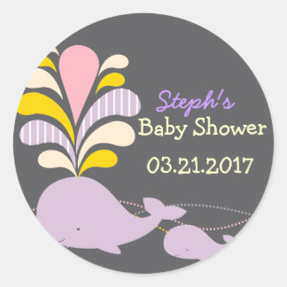 Walvis baby shower sticker
