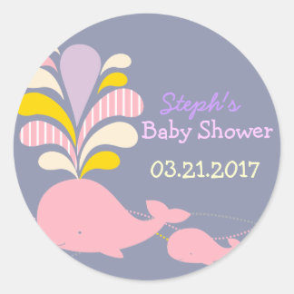 Walvis baby shower sticker