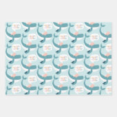 Walvis Baby Verpakkingsdocument Vlakke Bladreeks v Inpakpapier Vel (Voorkant)