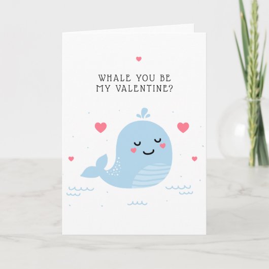 Walvis ben je mijn Valentijn? Kaart (Voorkant)