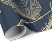  walvis blauw cadeaupapier (Rol Hoek)