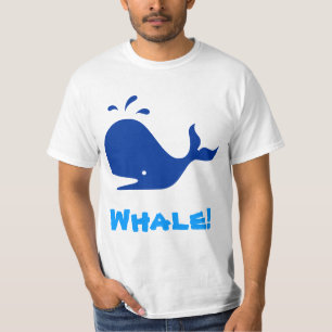 walvis! Blauw. Personaliseerbaar T-shirt