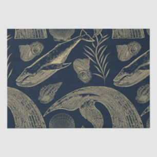  walvis blauw tissuepapier