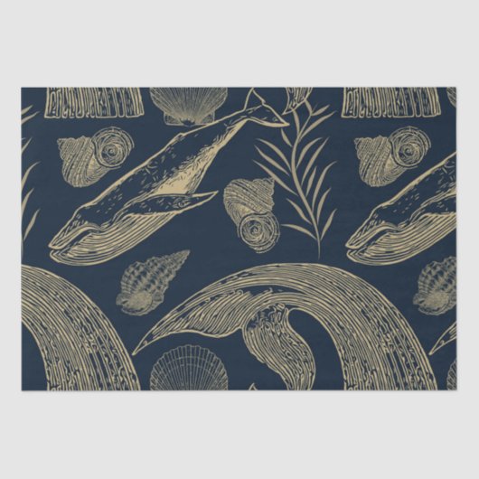  walvis blauw tissuepapier (Voorkant)