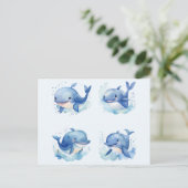 walvis briefkaart (Staand voorkant)