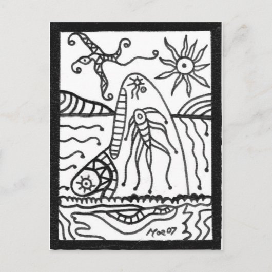 walvis briefkaart (Voorkant)