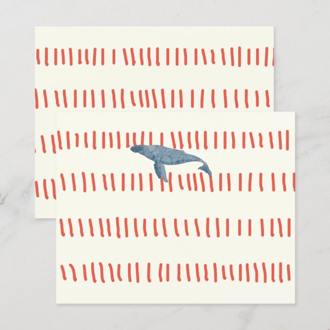walvis-Briefpapier (Voorkant / Achterkant)