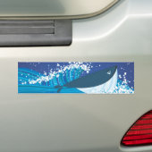 walvis bumpersticker (Op auto)