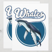 Walvis cartoon logo (Voorkant / Achterkant)