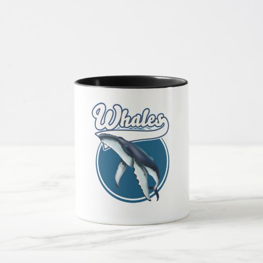 Walvis cartoon logo mok (Midden)