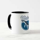 Walvis cartoon logo mok (Voorkant links)