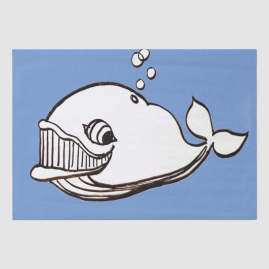 Walvis cartoon tissuepapier (Voorkant)