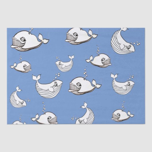 Walvis cartoon tissuepapier (Voorkant)