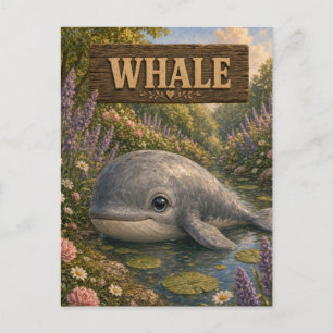 Walvis Cute Baby Verhalenboek Nursery Dier Briefkaart