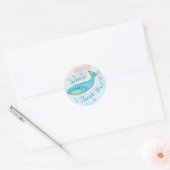 Walvis Dank u nautisch strand Blauwgroen Blue Ocea Ronde Sticker (Envelop)