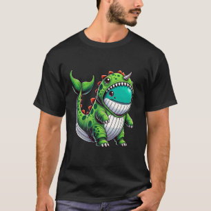 Walvis die dinosaurus kostuum draagt Halloween cos T-shirt