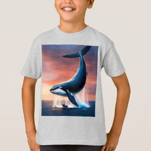 Walvis die een walvis draagt Oceaanreuzen in een T-shirt