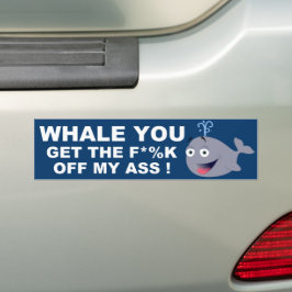 WALVIS DIE JE UITLAAT BUMPERSTICKER