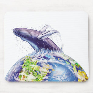 walvis en aarde ontwerp muismat