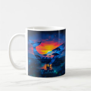 Walvis en Afrikaanse wilde dieren Sunset & Bridge  Koffiemok