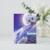 walvis en maan briefkaart (Staand voorkant)