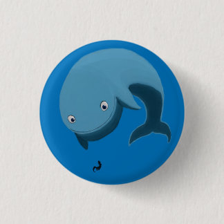walvis en otter ronde button 3,2 cm