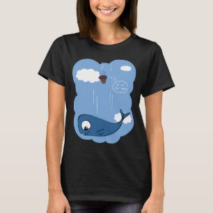 Walvis en petunia's t-shirt